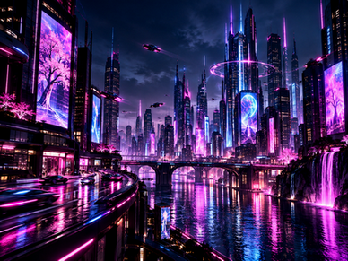 AI cityscape artwork